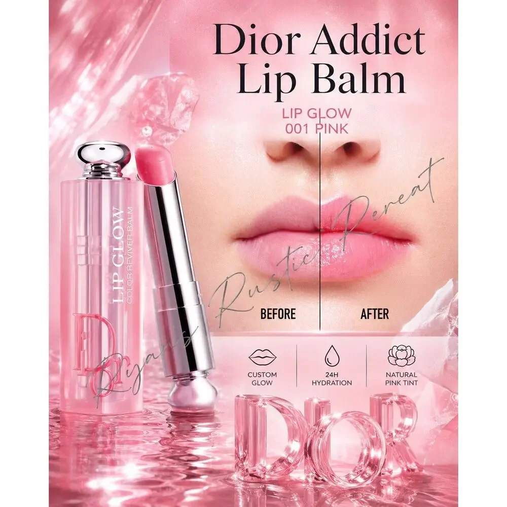 Christian Dior Addict - Lip Balm Lip Glow - Shade: #001 PINK - 0.11 oz/ 3.2 g